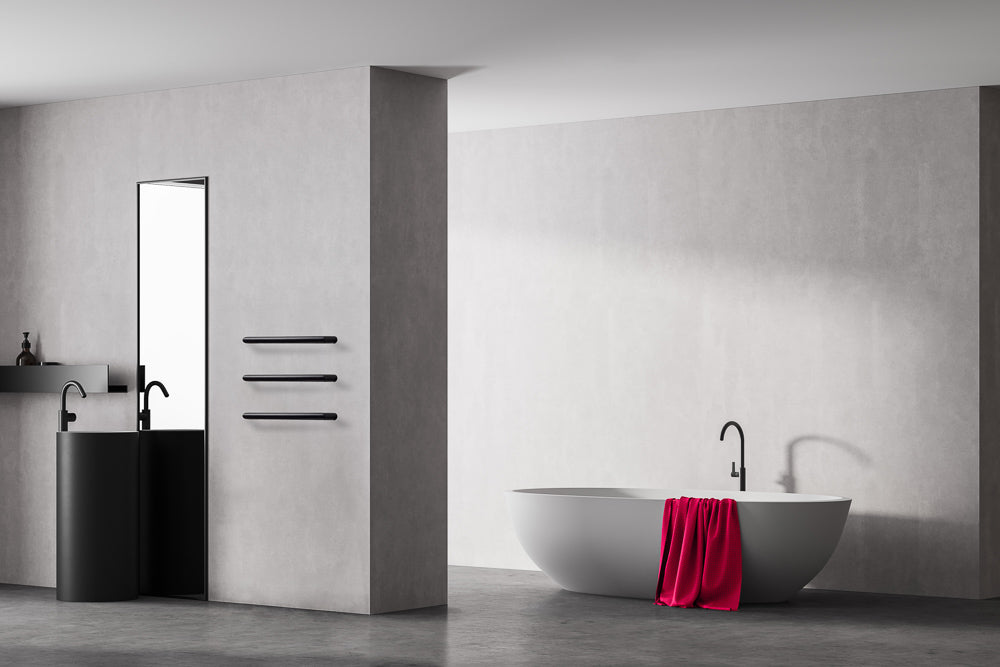 Electric Towel Bars 12V Double Round 450mm Various Finishes