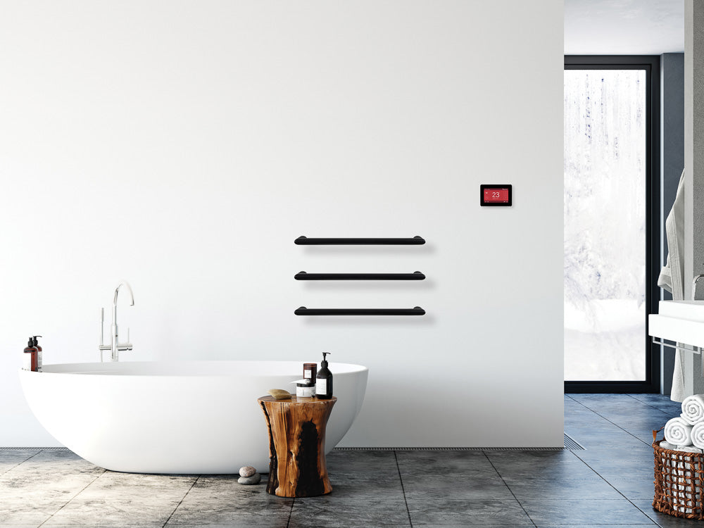 Electric Towel Bars 12V Double Round 450mm Various Finishes