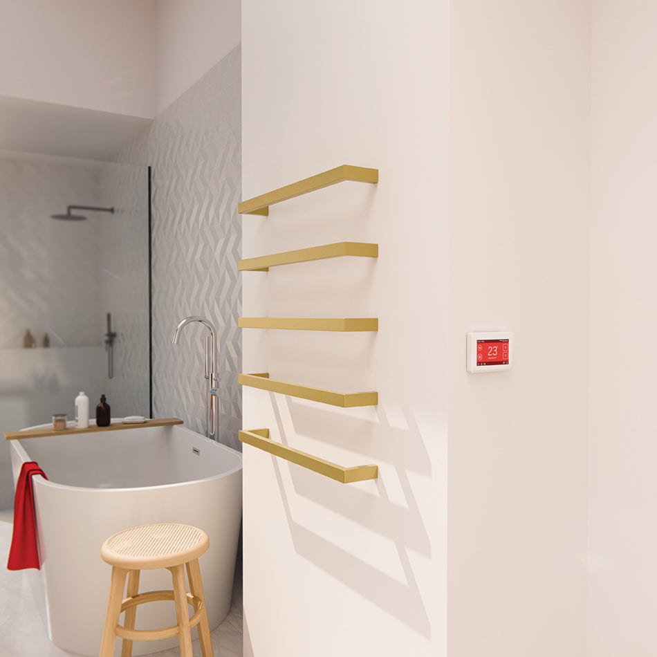 Electric Towel Bars 12V Double Square 632mm Various Finishes