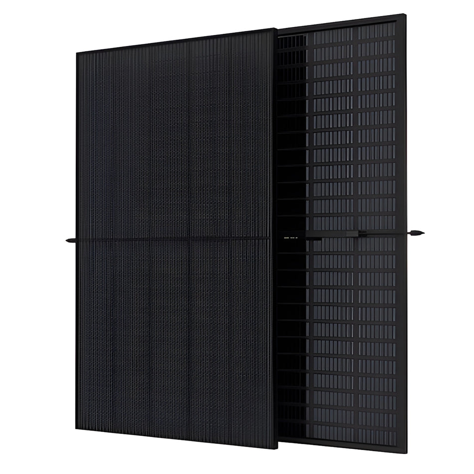 Trinasolar 440W Vertex S+ Dual Glass N-type i-TOPCon Solar Module - Black Frame Transparent BiFacial