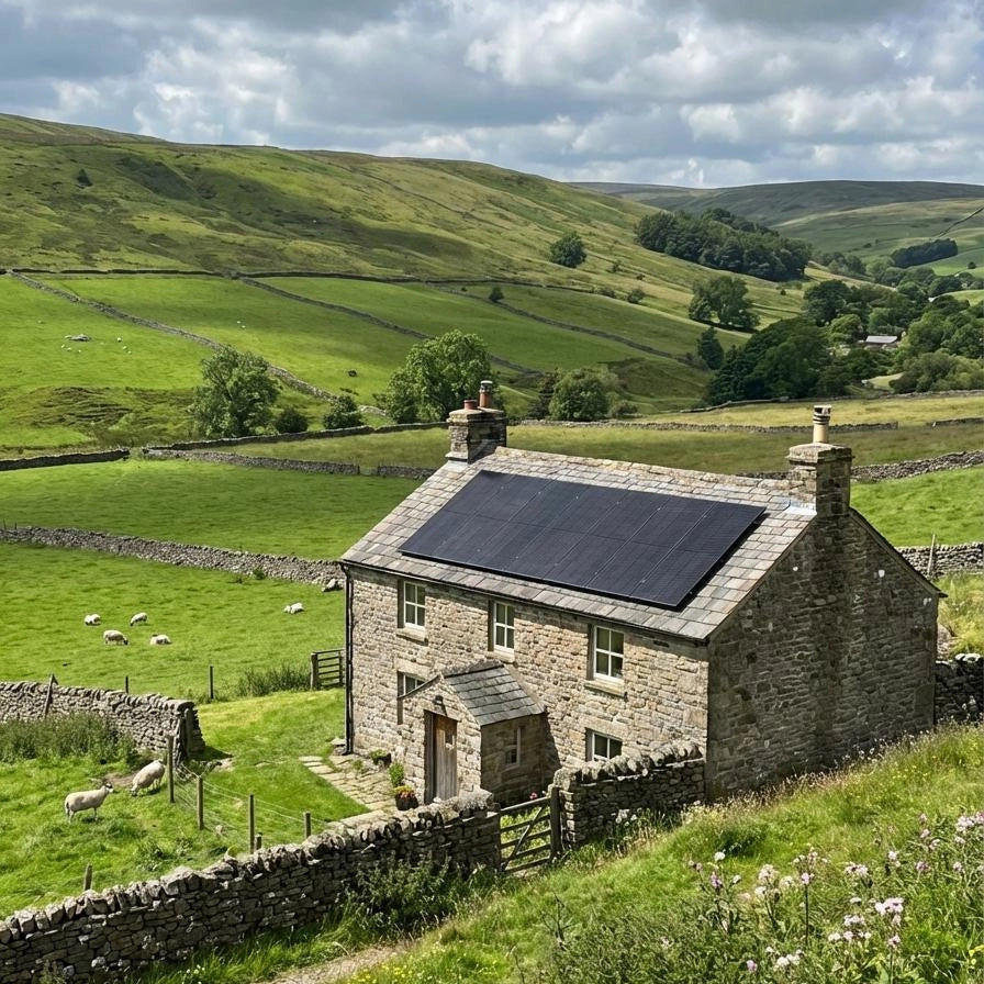 Trinasolar 440W Vertex S+ Dual Glass N-type i-TOPCon Solar Module - Black Frame Transparent BiFacial