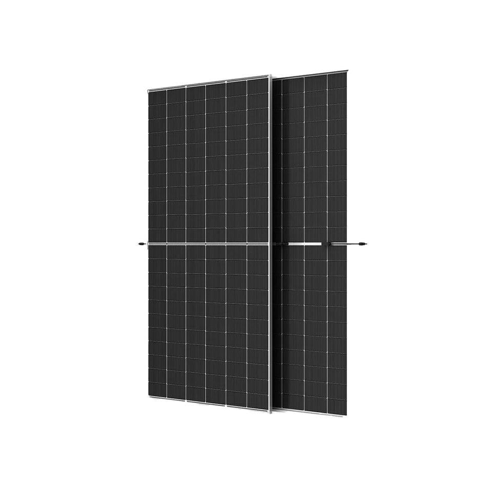 Trinasolar Vertex N 625W Dual Glass N-Type i-TOPCon Bifacial Solar Panel - Silver Frame, Transparent Backsheet, Traceable