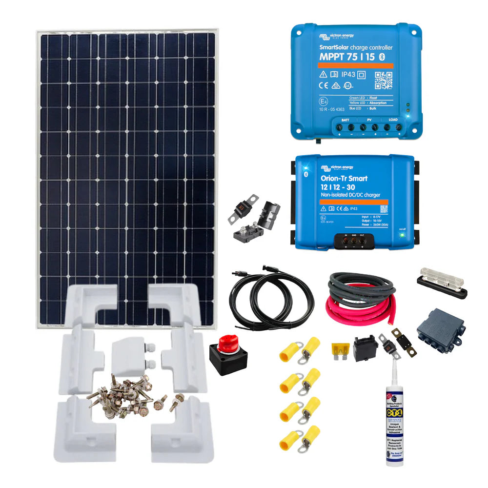 185W Victron Energy SmartSolar MPPT 75/15 12V Solar Charging Kit – 12V Off‑Grid Solution