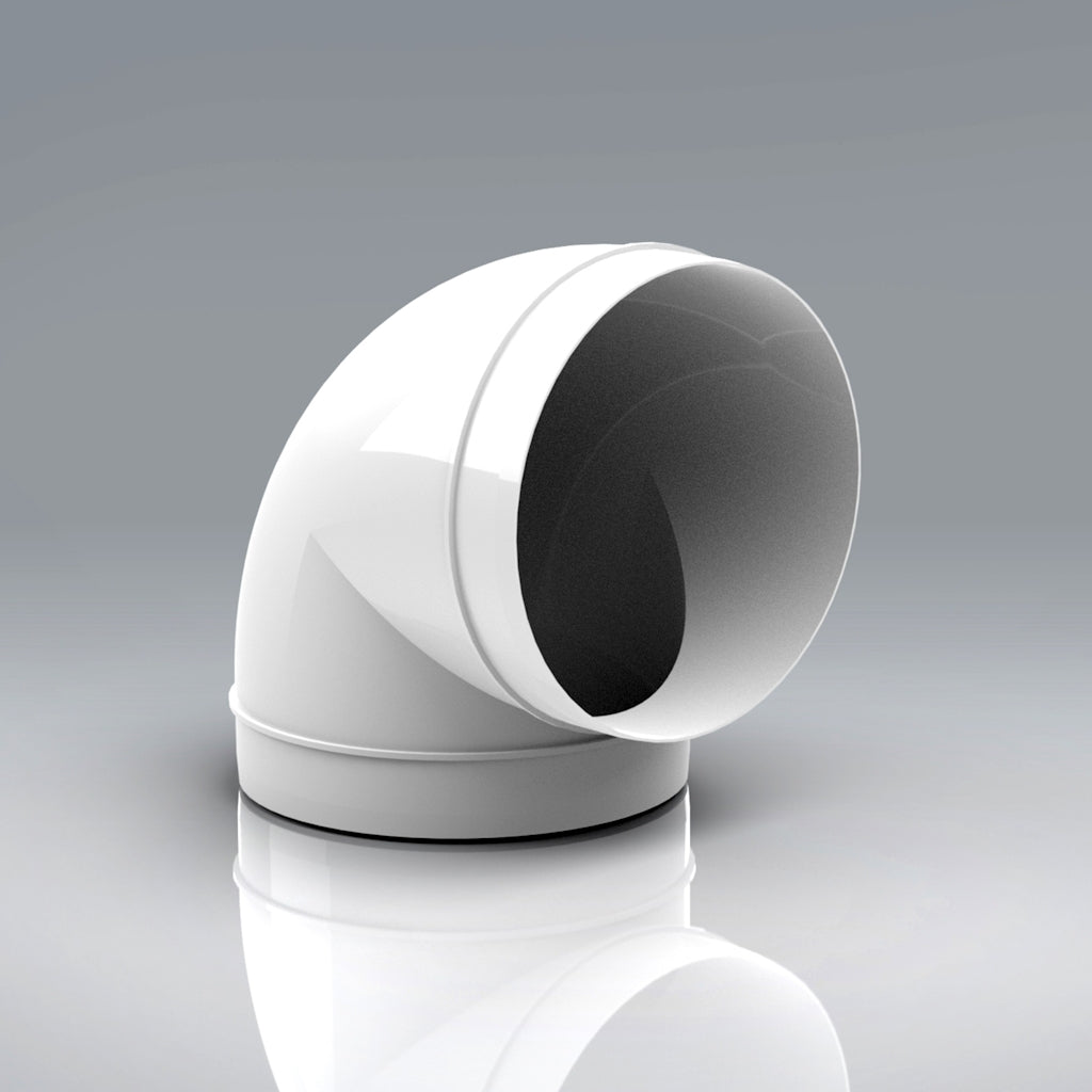 Verplas 150mm Round 90 Degree Bend Duct Fitting