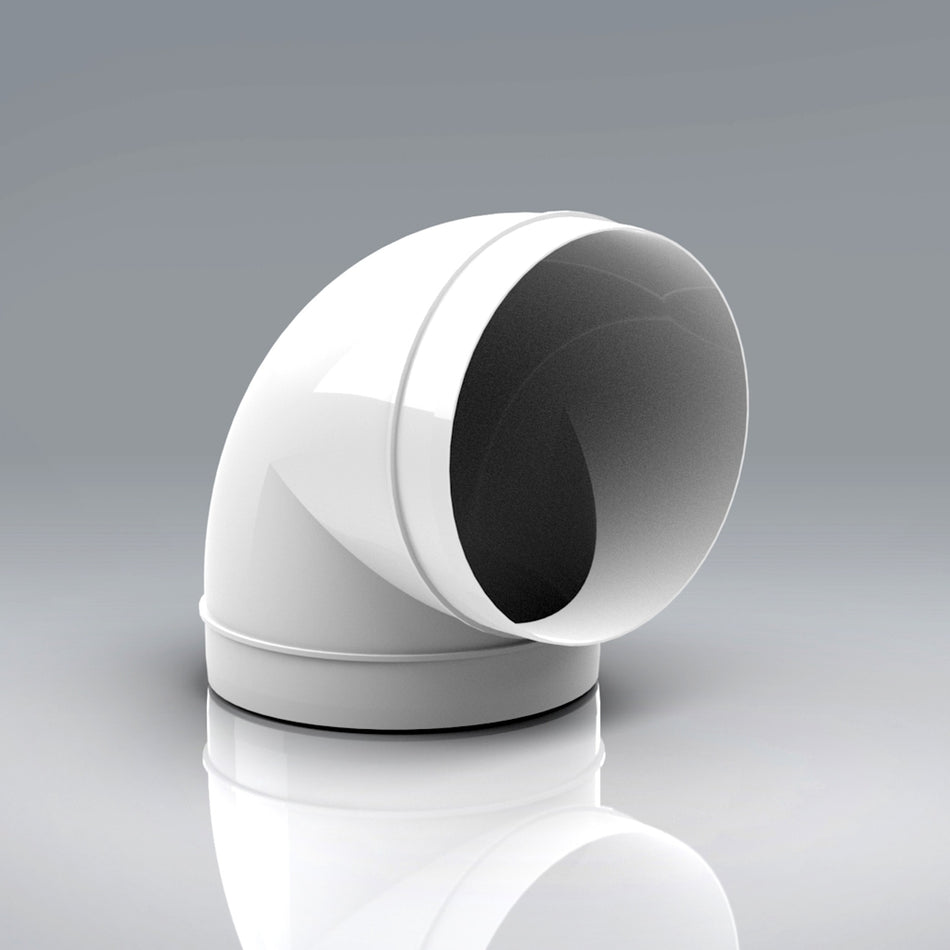 Verplas 150mm Round 90 Degree Bend Duct Fitting