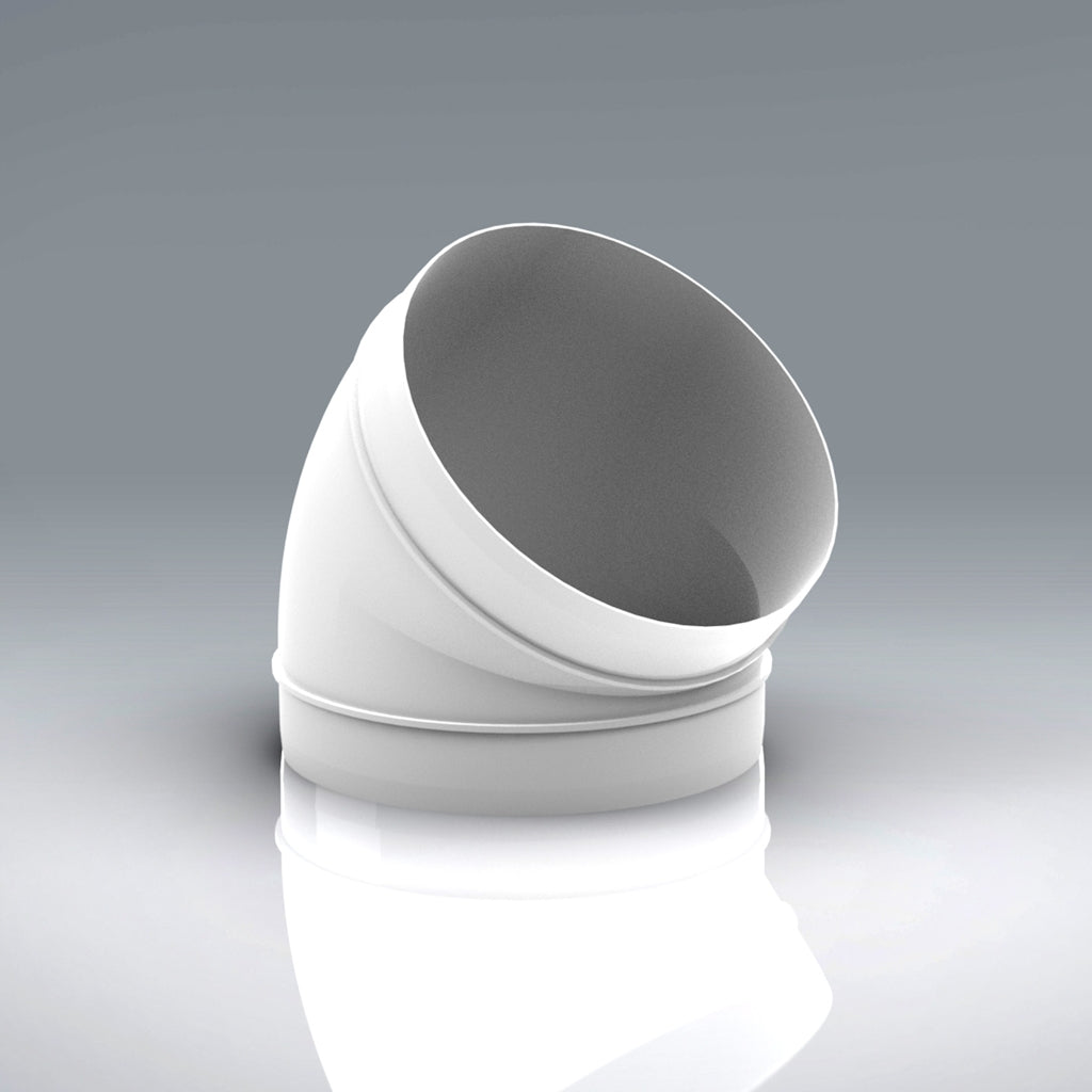 Verplas 150mm Round 45 Degree Bend Duct Fitting
