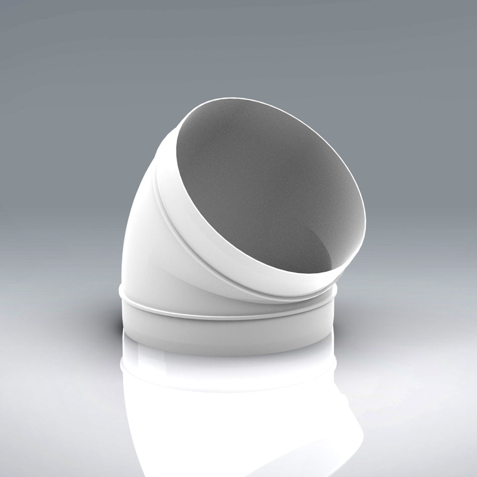 Verplas 150mm Round 45 Degree Bend Duct Fitting