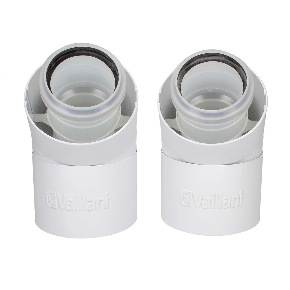 Vaillant 45° Flue Bends (Pair) 60/100mm