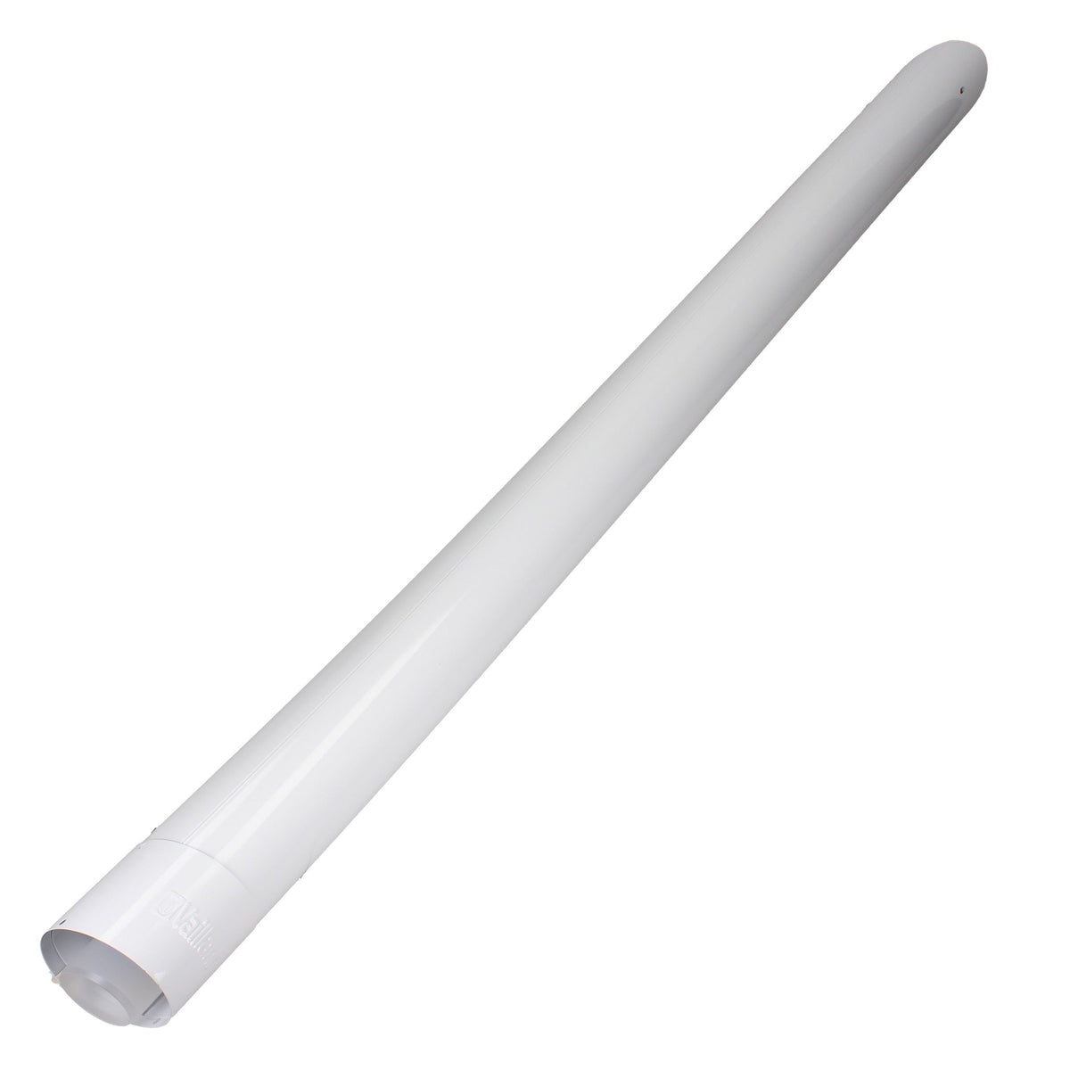 White plastic flue on a white background