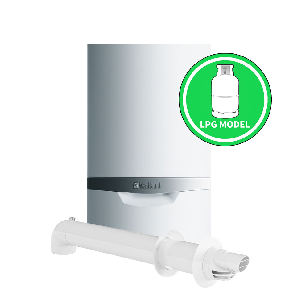 Vaillant ecoTEC Plus 424 LPG (ErP) Open Vent Boiler c/w Horizontal Flue