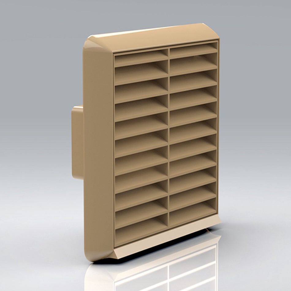 Verplas 110x54mm Louvred Grille - White, Beige, Brown, Terracotta