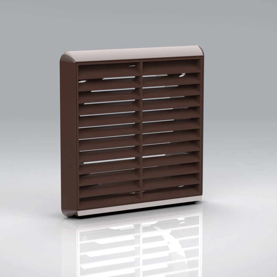 Verplas 150mm Louvred Grille With Flyscreen - White, Beige, Brown, Terracotta, Black