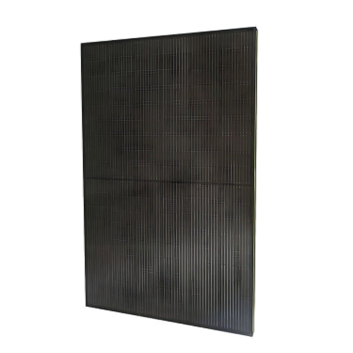 Black solar panel on a white background