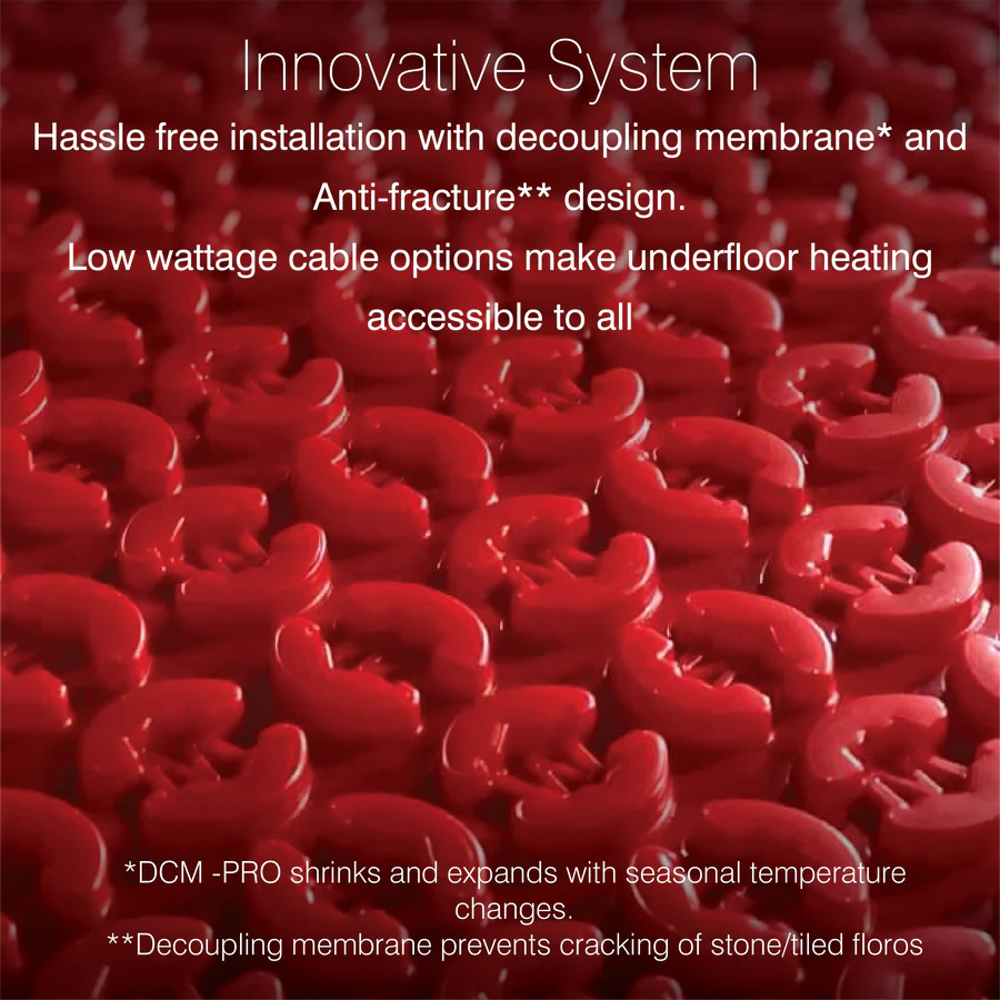 Warmup DCM-PRO Electric Underfloor Heating System - Loose Lay Heating Cable and Decoupling Mat