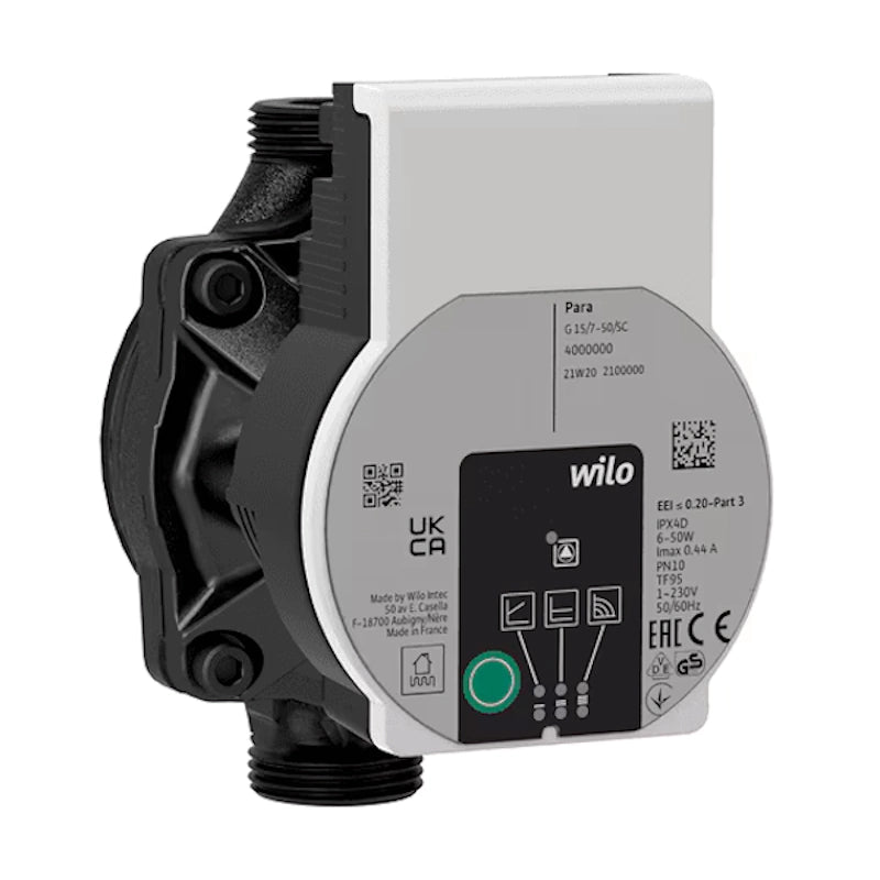 Wilo Para High-Efficiency Circulator Pump for Underfloor Heating 25/6 SC