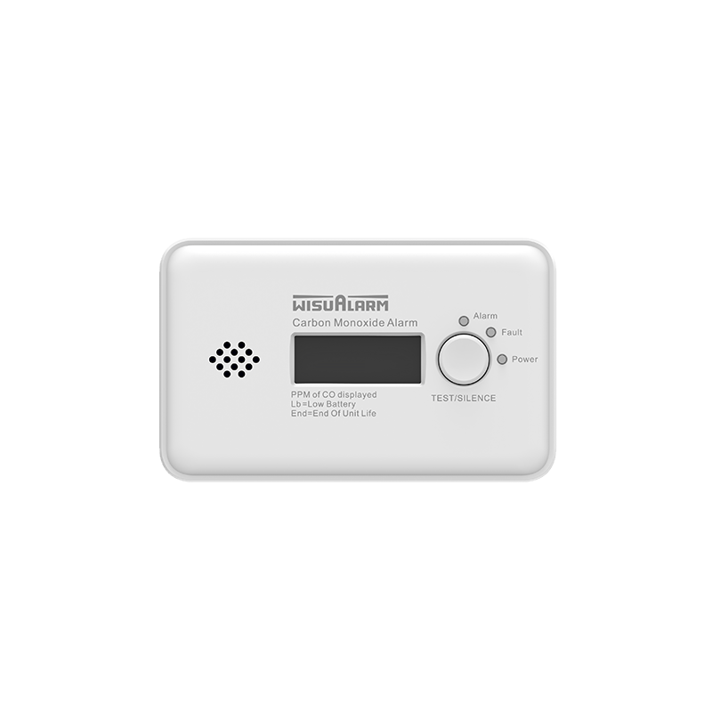 Wisualarm Carbon Monoxide Alarm | 10-Year Sealed Battery | LCD Display