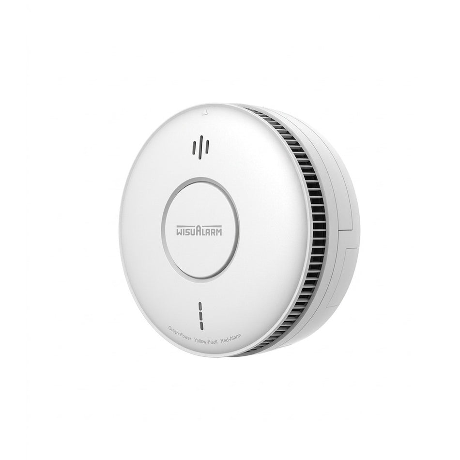 Wisualarm Mains Smoke Alarm Grade D1 | DHI-HY-SA5MA | 10-Yr Lithium Backup