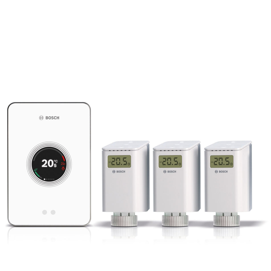 Worcester Bosch EasyControl Smart Thermostat & Smart TRV Set White