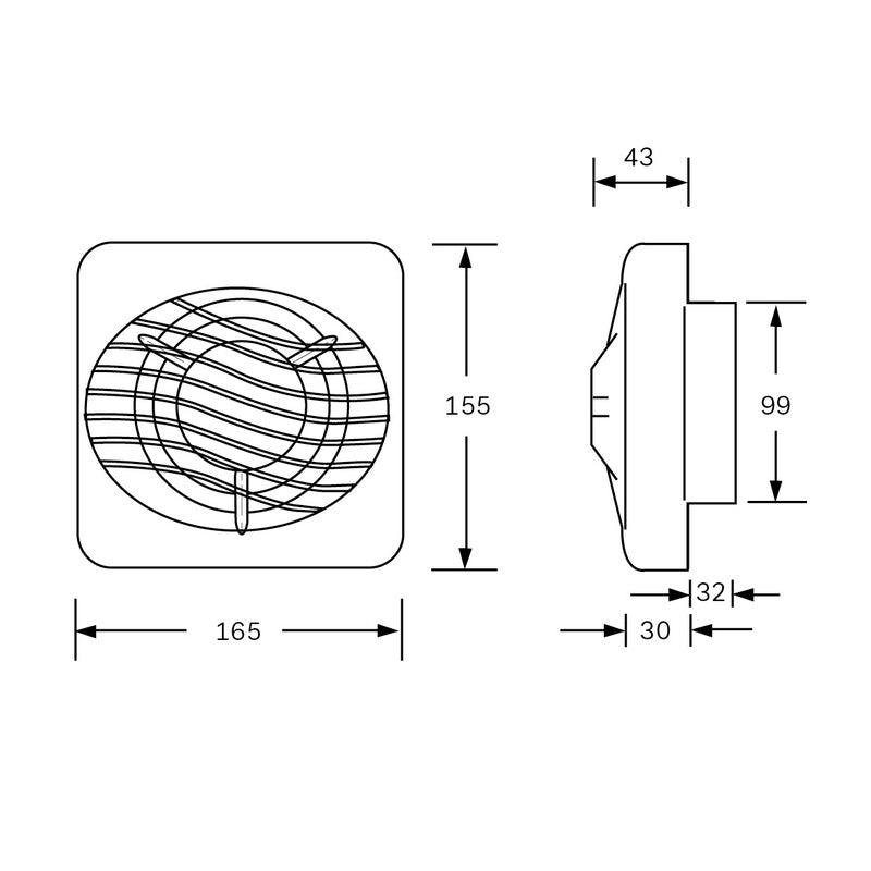 Xpelair VX100-SP 100mm Extractor Fan Standard 92935AW & Timer 92931AW