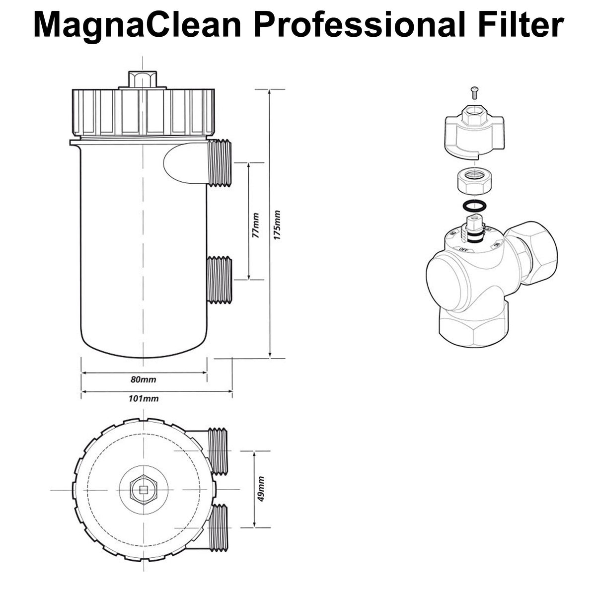 Diagram of MagnaClean Filter System Inhibitor and Cleaner Pack