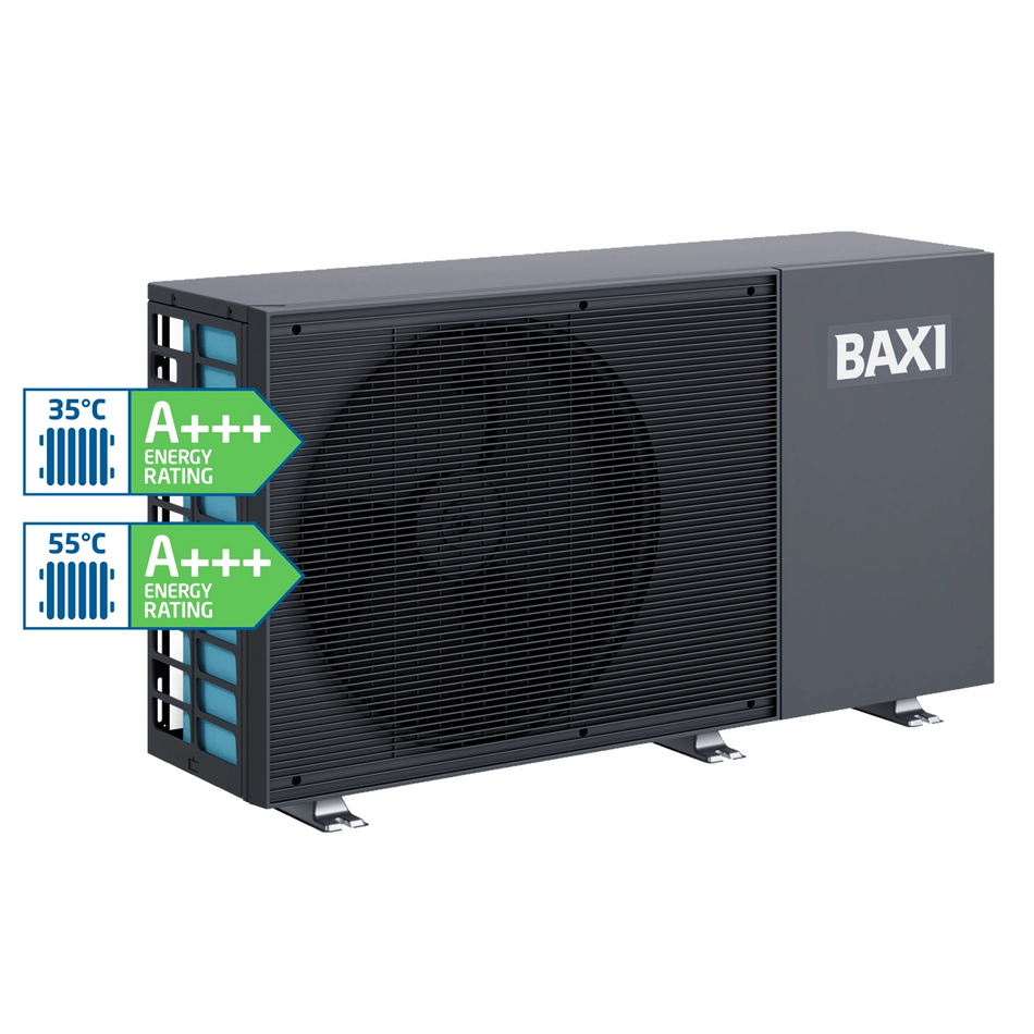 Baxi HP60 R290 High Temperature Monobloc Air Source Heat Pump – 4kW / 6kW / 8kW / 11kW / 13kW (Single & Three Phase)