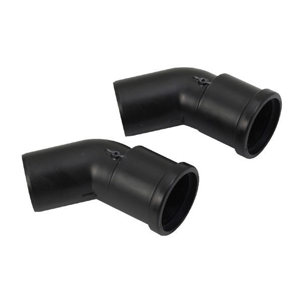 Baxi Multifit 60mm Pair of Black 135° Plume Displacement Bends (ERP)