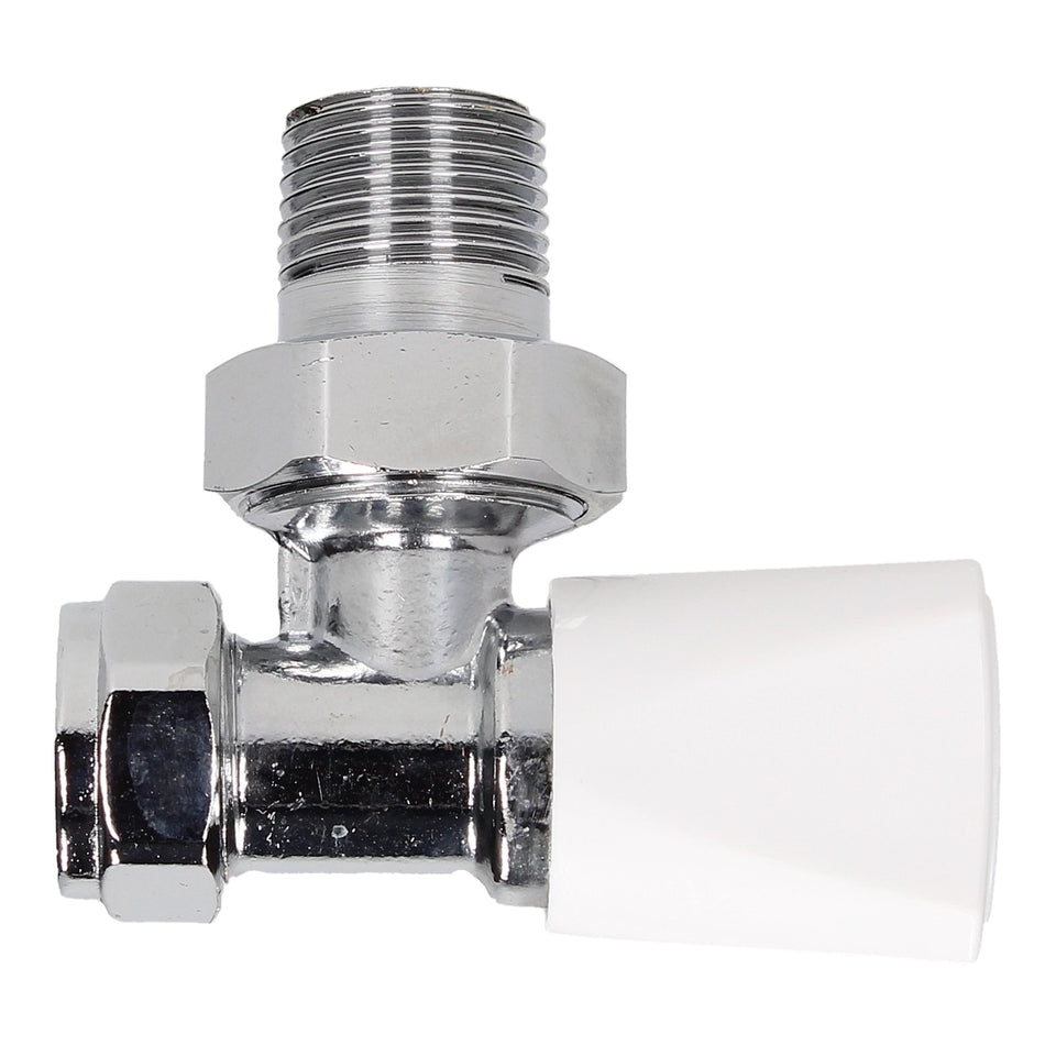 Evolve Angled 15mm Radiator Valve Manual Pair