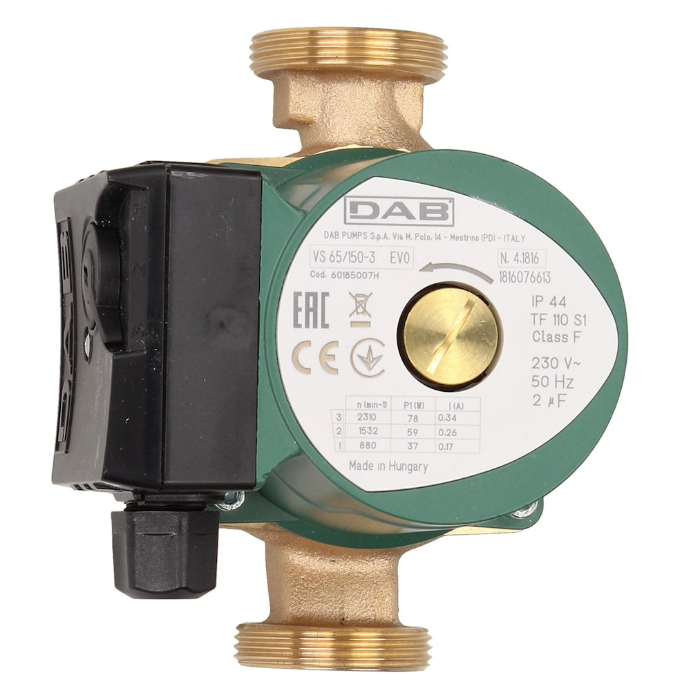 DAB VS 65/150 M Bronze Wet-Rotor Circulator – Potable Hot Water Circulator Pump, 6m Head, 3.7 m³/h, 77W, 150mm, 1½" BSP