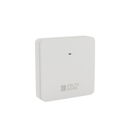 A white Delta Dore wireless access point on a solid white background.