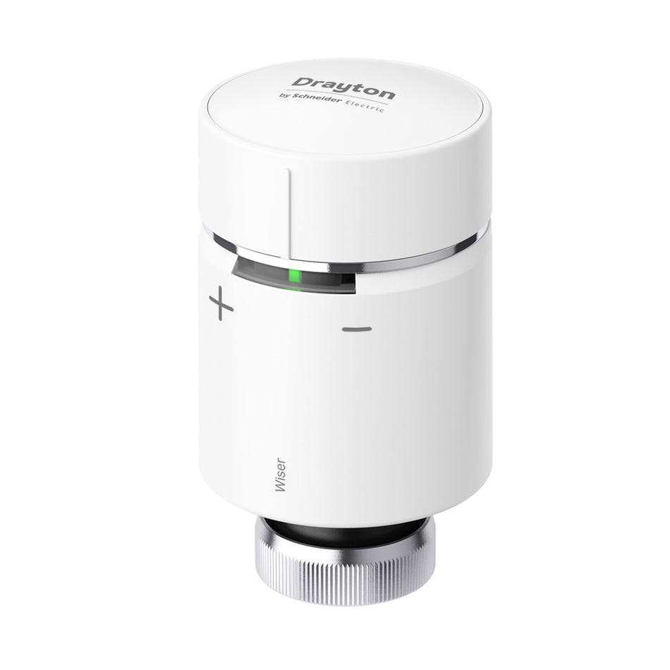 Drayton Wiser Smart Radiator Thermostat TRV Head White | Open Window Detection | M30×1.5mm + Danfoss RA
