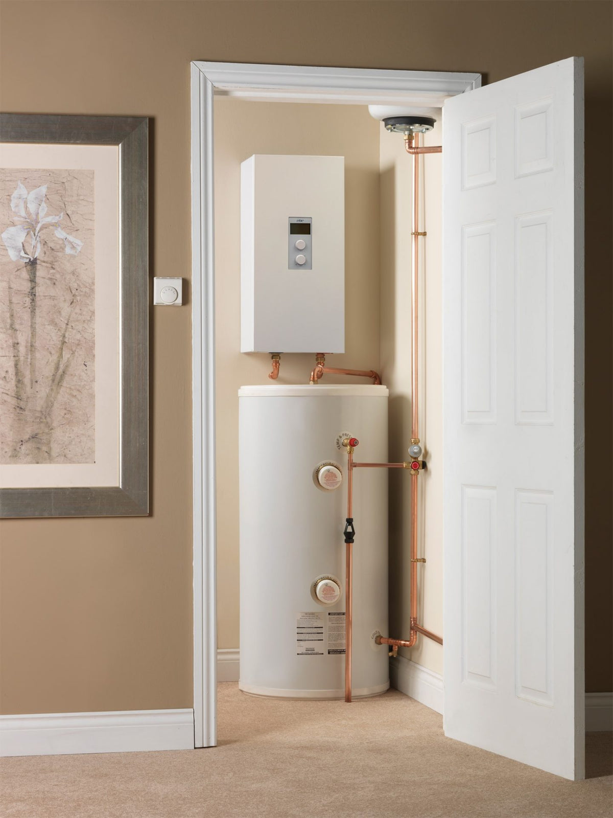 EHC 8kW Comet PV Electric Boiler & 120L Direct Cylinder