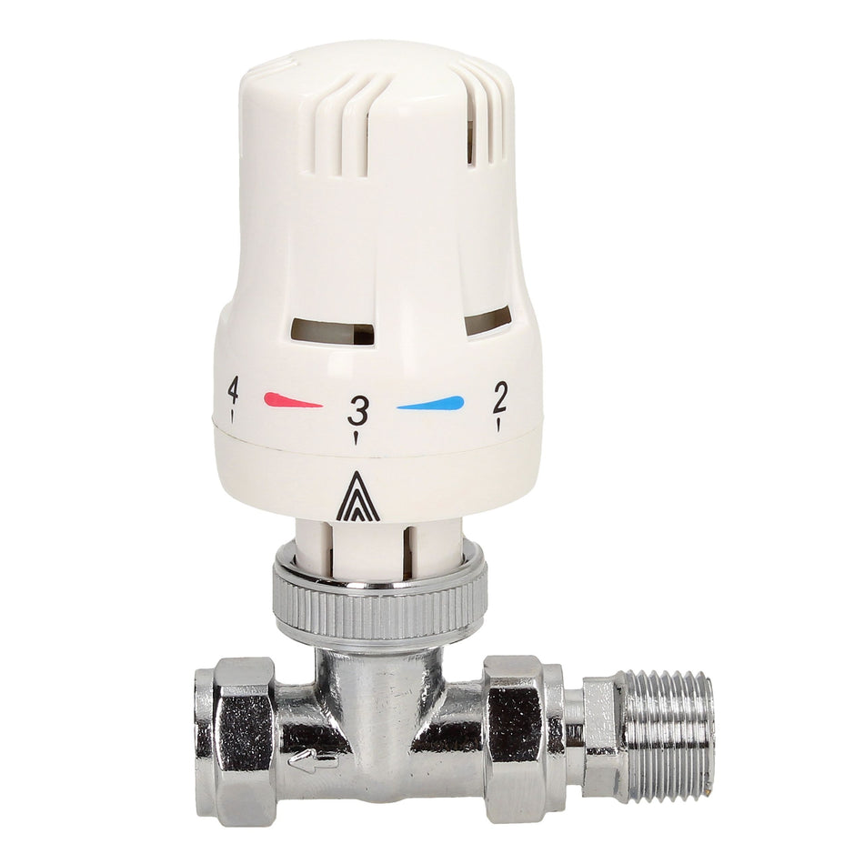 Evolve Contract 15mm Straight TRV | Chrome/White