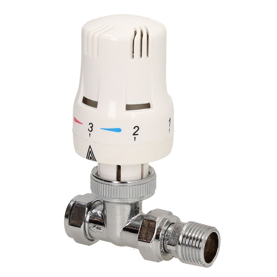 Evolve Contract 15mm Straight TRV | Chrome/White