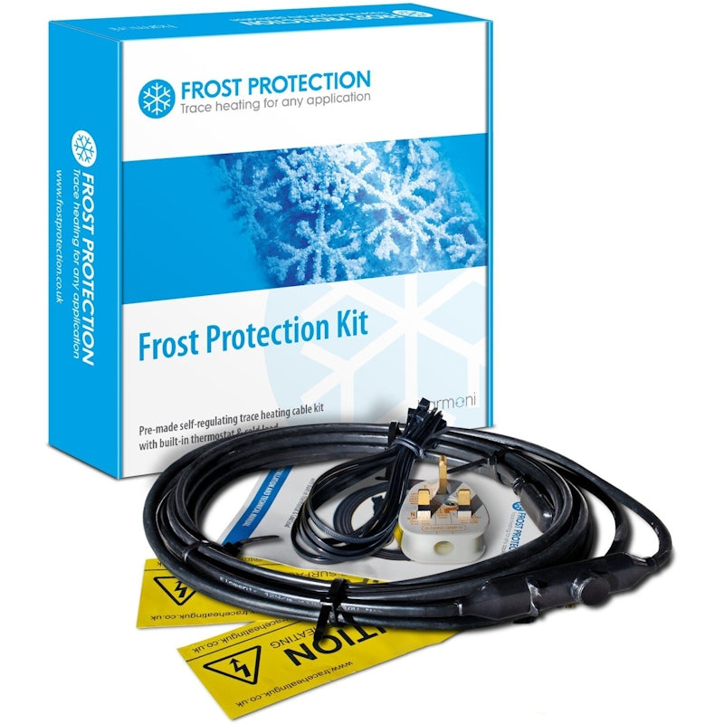 10m Pre-made (12W L/m) Frost Protection Trace Heating Kit with Thermostat
