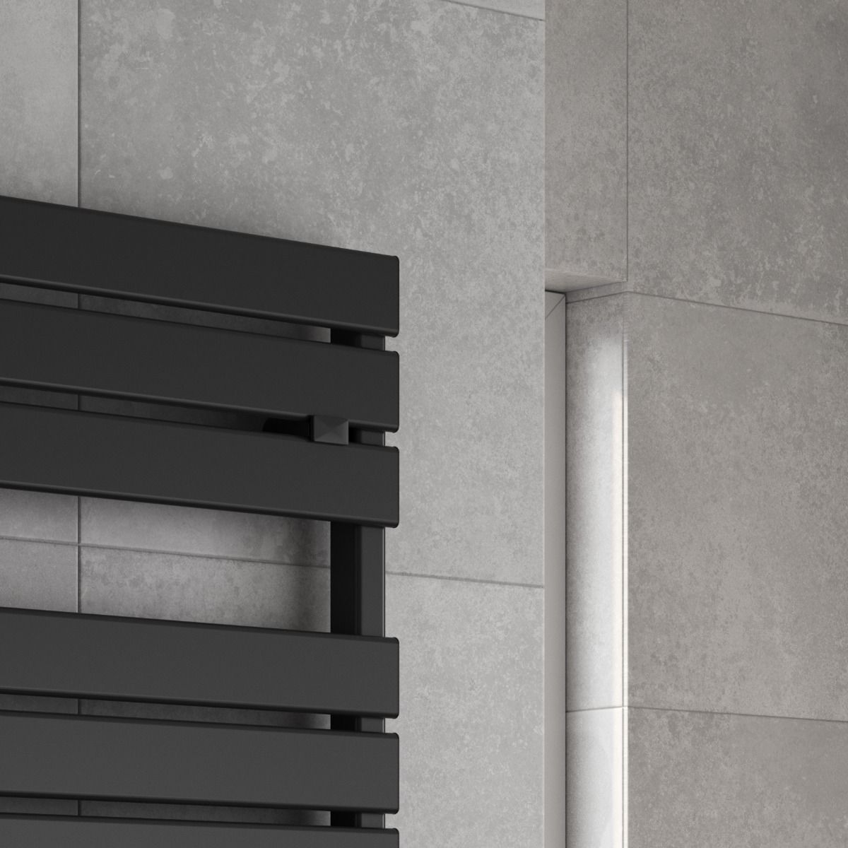 Reina Gia DE-GIA0785K Dry Electric Black Towel Radiator 550mm x 780mm
