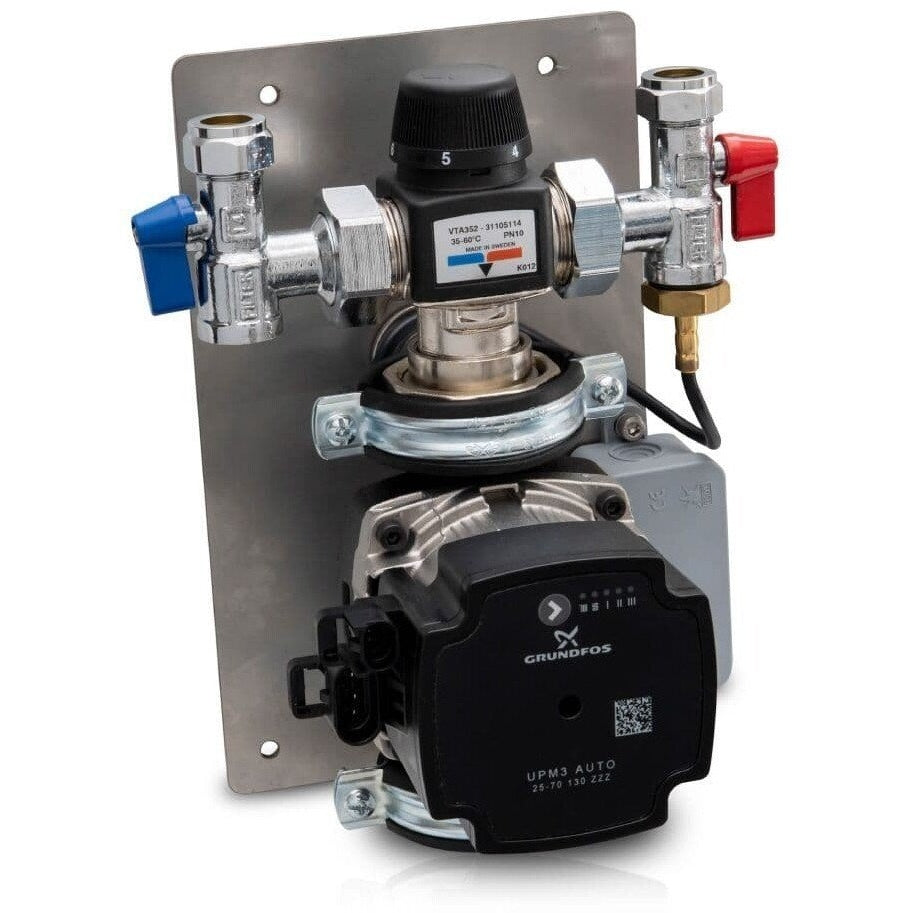  Grundfos pump system on a white backgroundGrundfos Single Circuit Pump & Esbe Mixing Valve Unit