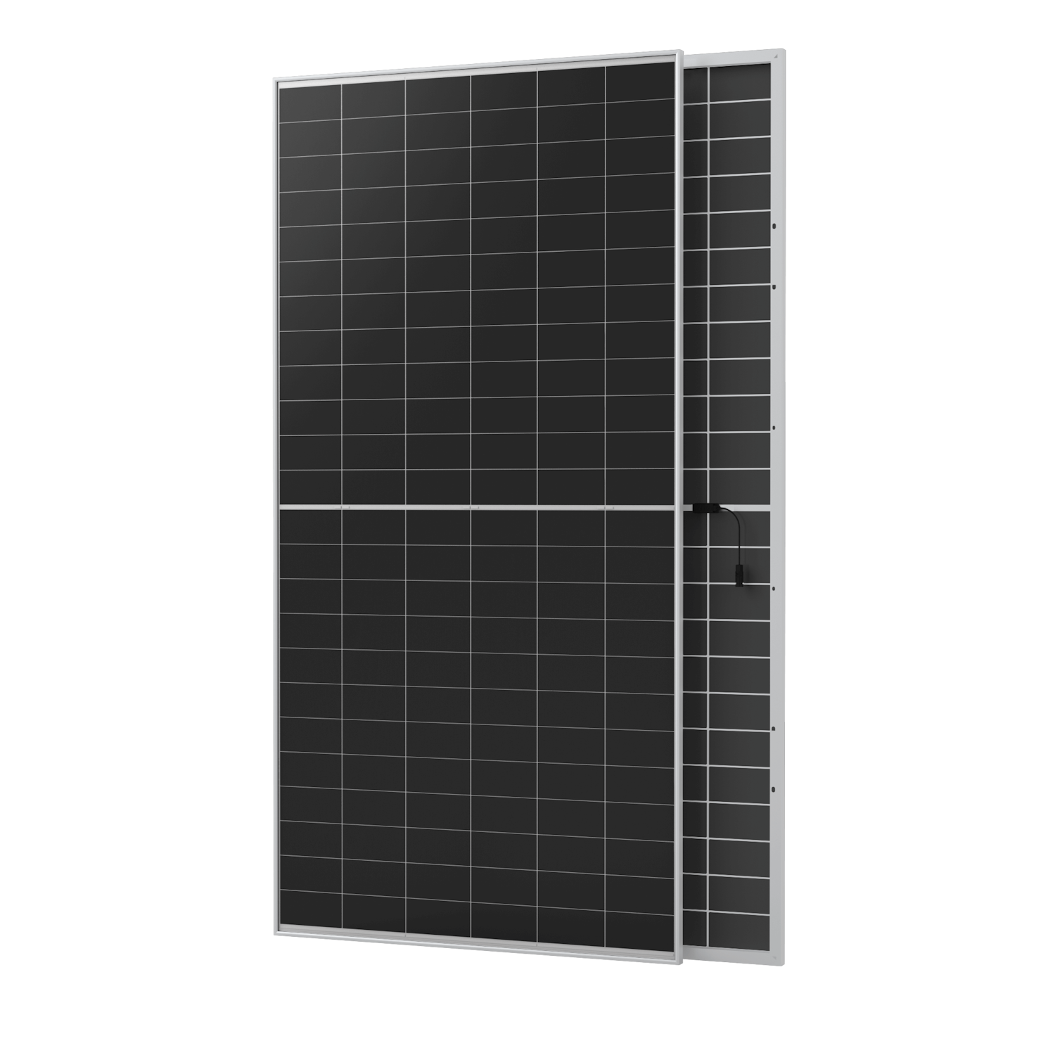 Aiko Stellar 1N+ 645W N-Type ABC 72 Cell Silver Frame Dual Glass solar panel with short cable and 01C connector