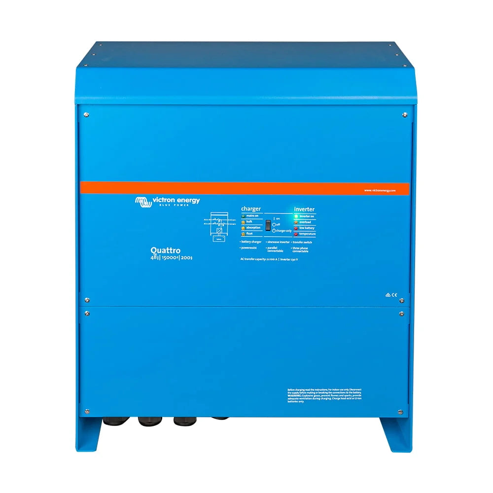 Victron Quattro 48V/10000VA/140A-100/100 230V VE.Bus Inverter Charger | 10kVA Pure Sine Wave | Dual AC Input | Parallel & 3-Phase Ready