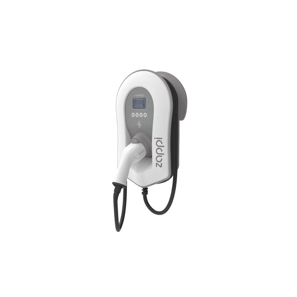 MyEnergi Zappi 2.1 Multiphase Tethered EV Charger - 7kW/22kW White