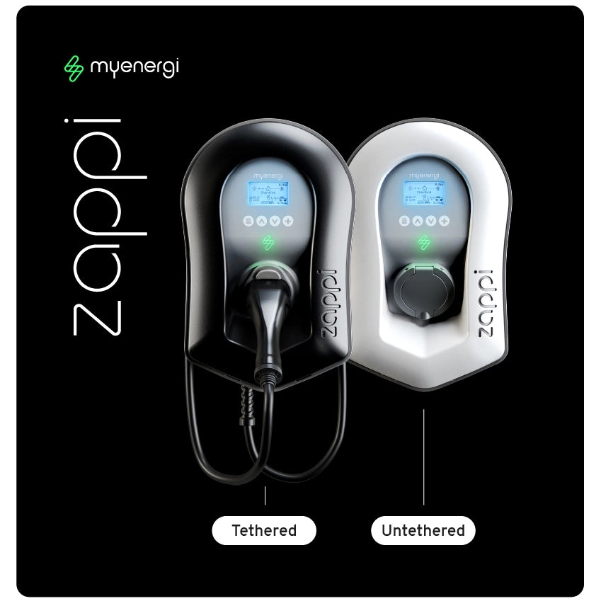 MyEnergi Zappi 2.1 Multiphase Untethered EV Charger - 7kW/22kW White