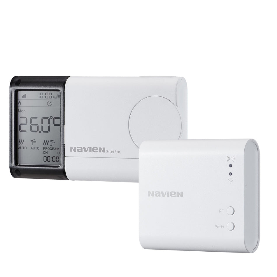 Navien Smart Plus NCR10-RW Wireless Room Thermostat & BCM41-RW WiFi Receiver