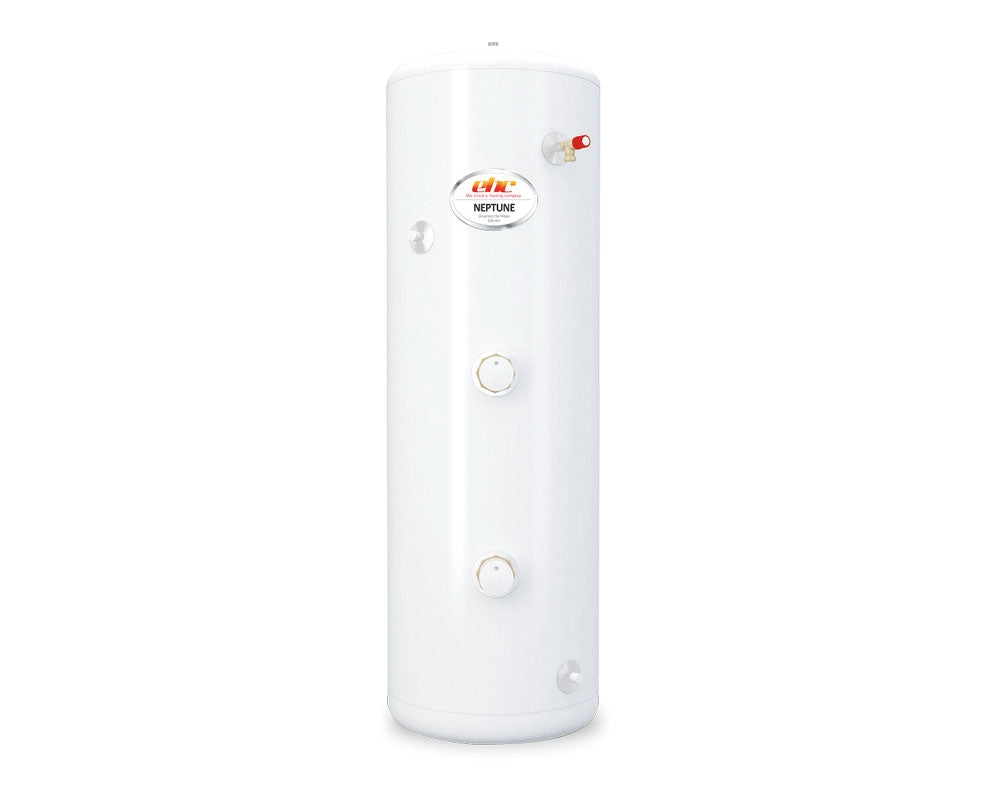EHC 8kW electric boiler and 120L direct stainless steel cylinder, energy-efficient heating solution.