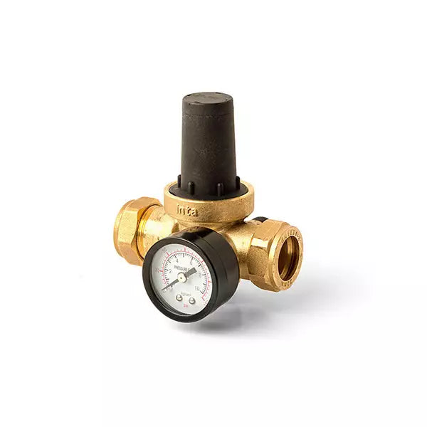 Inta Trade-Tec Pressure Reducing Valve 15-22mm with Gauge