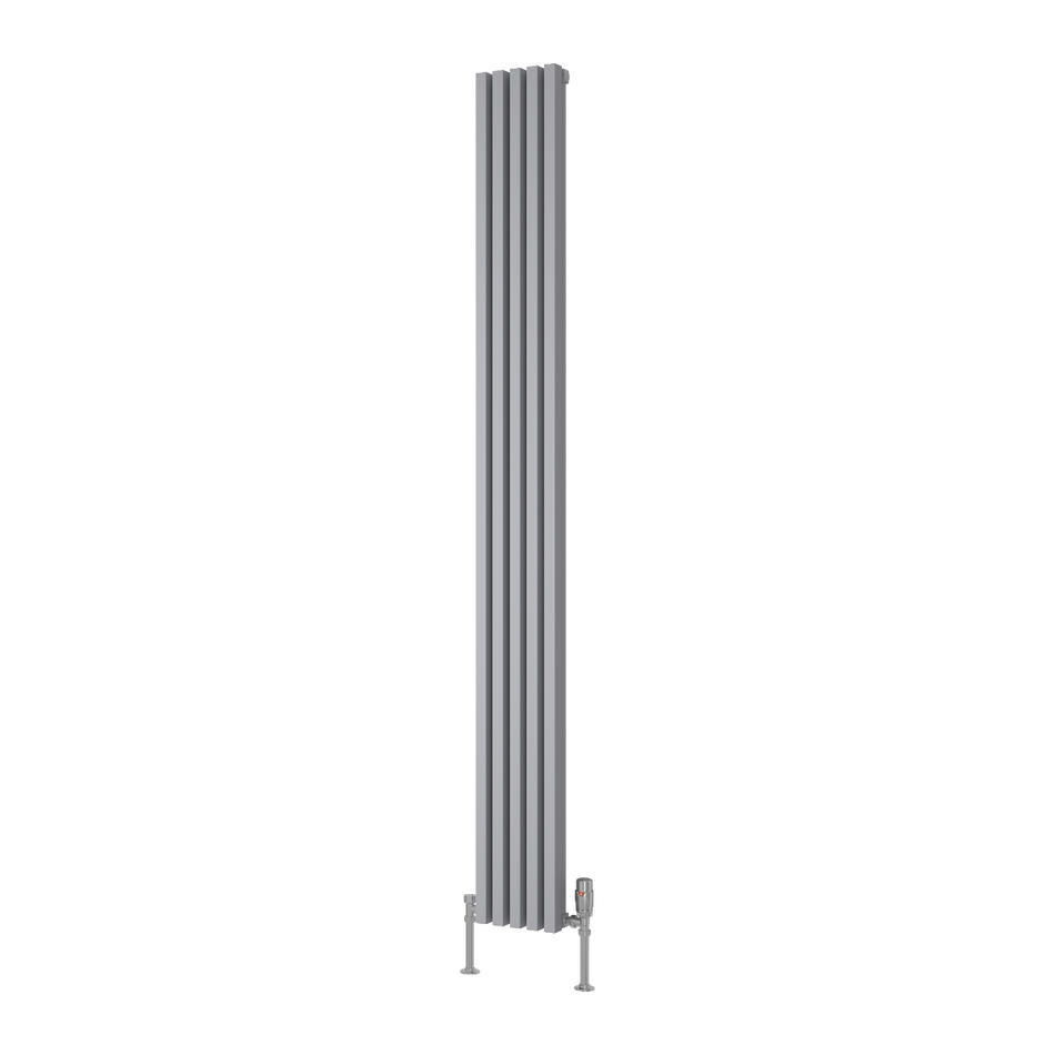 Reina Albano A-ABN18018S Silver Vertical Radiator 190mm x 1800mm