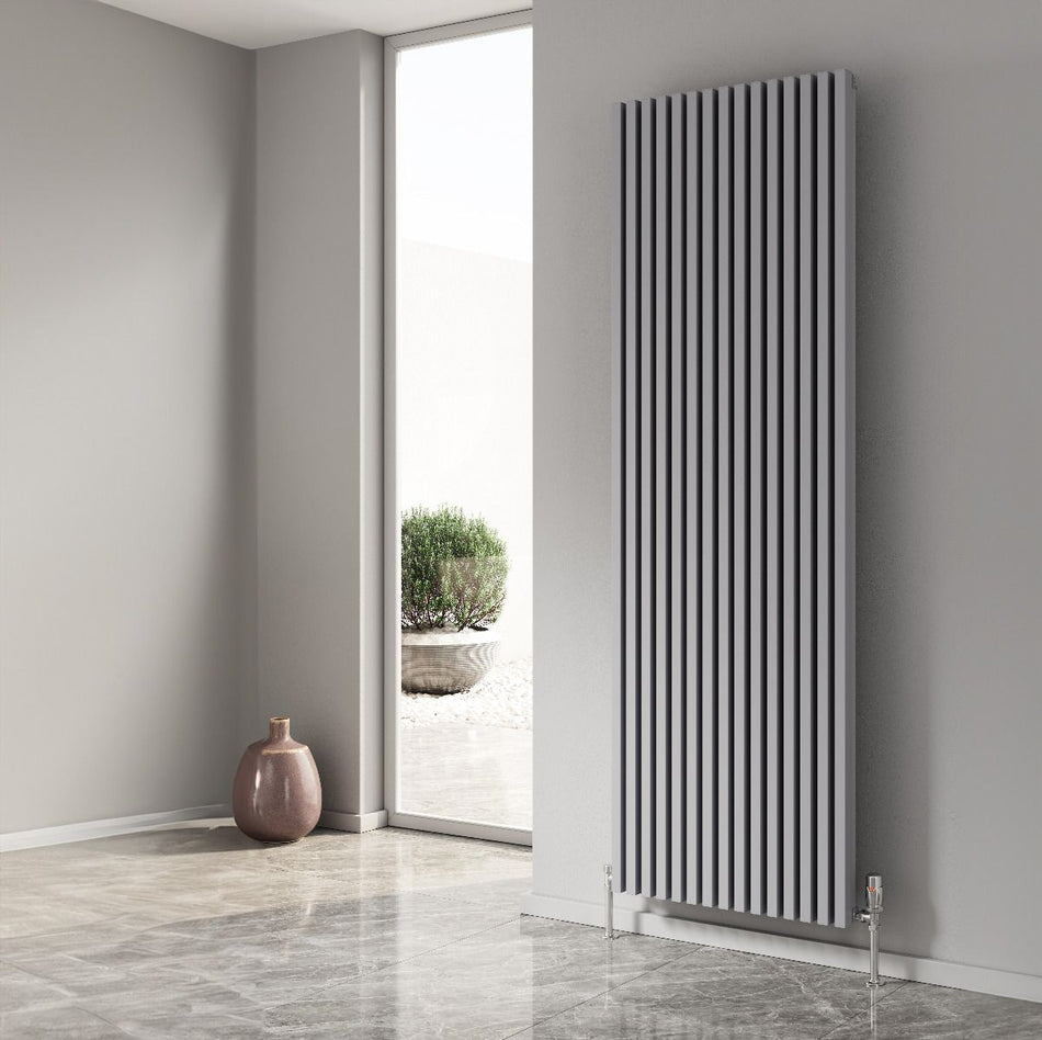 Reina Albano A-ABN18034S Silver Vertical Radiator 350mm x 1800mm