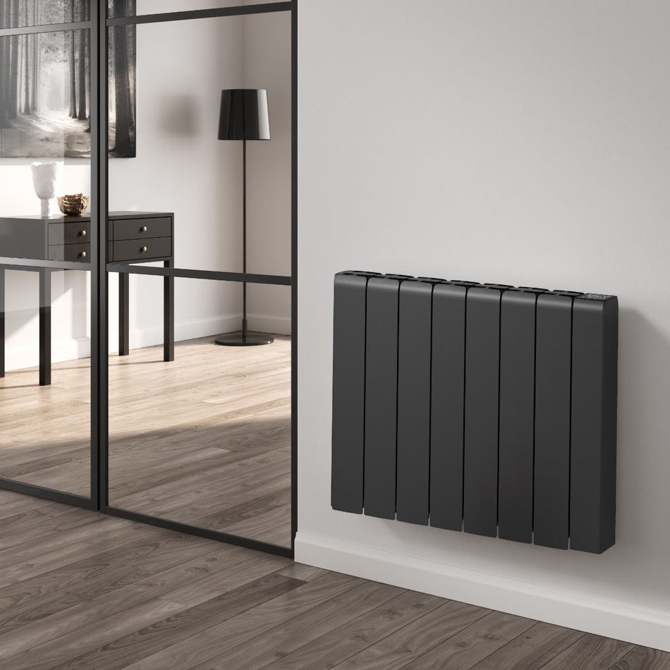 Reina Aron Black Electric Horizontal Ceramic Core Wi-Fi Radiator - 2000W