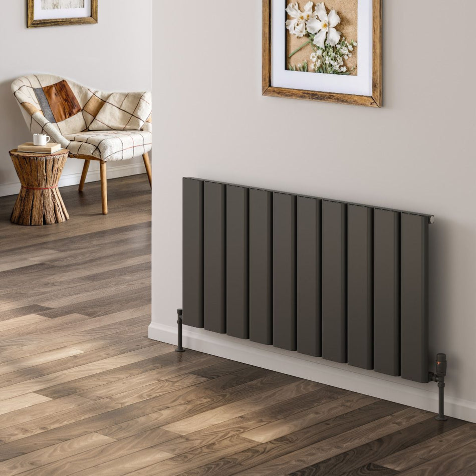 Reina Caldaro A-CDR060099A Anthracite Horizontal Radiator 995mm x 600mm