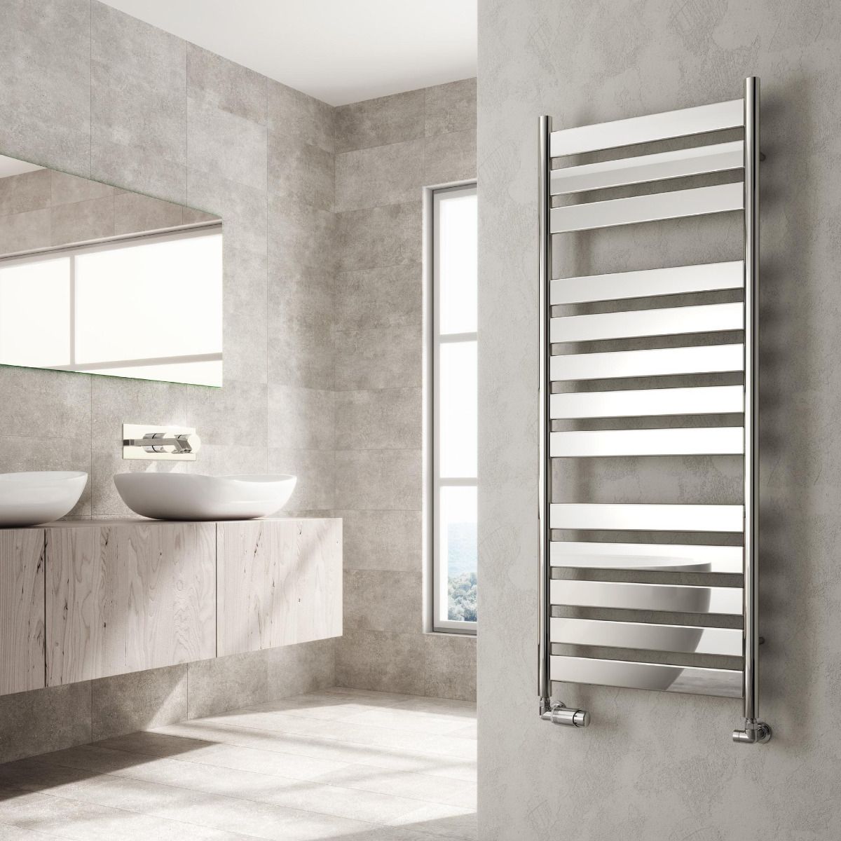 Reina Carpi RND-CRP5130 Chrome Towel Rail 500mm x 1300mm