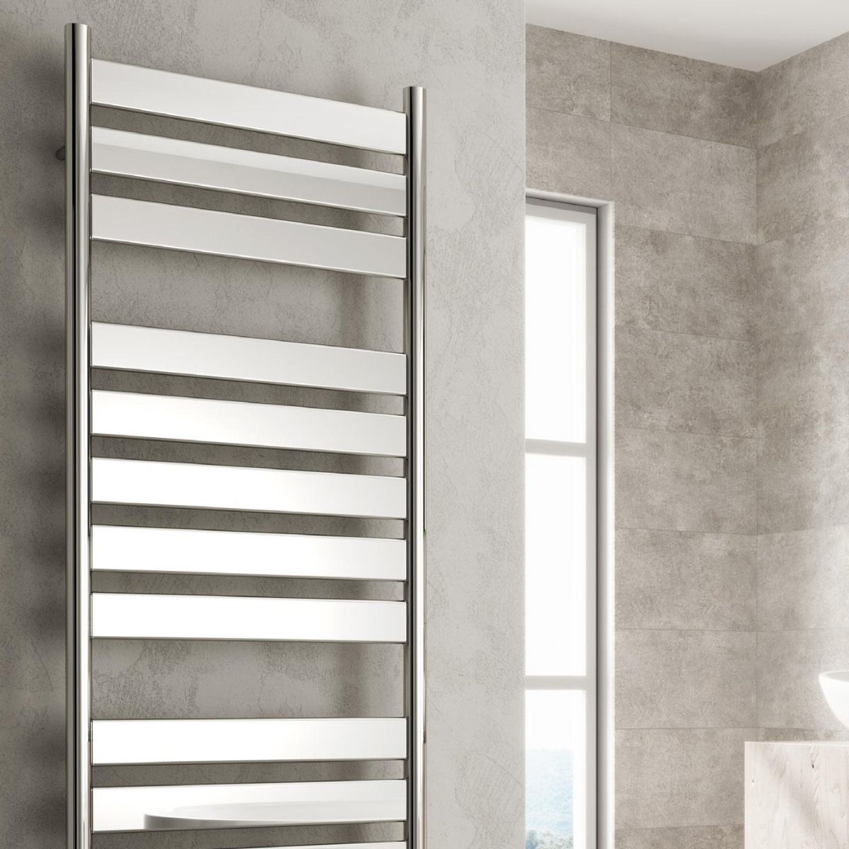 Reina Carpi RND-CRP5095 Chrome Towel Rail 500mm x 950mm