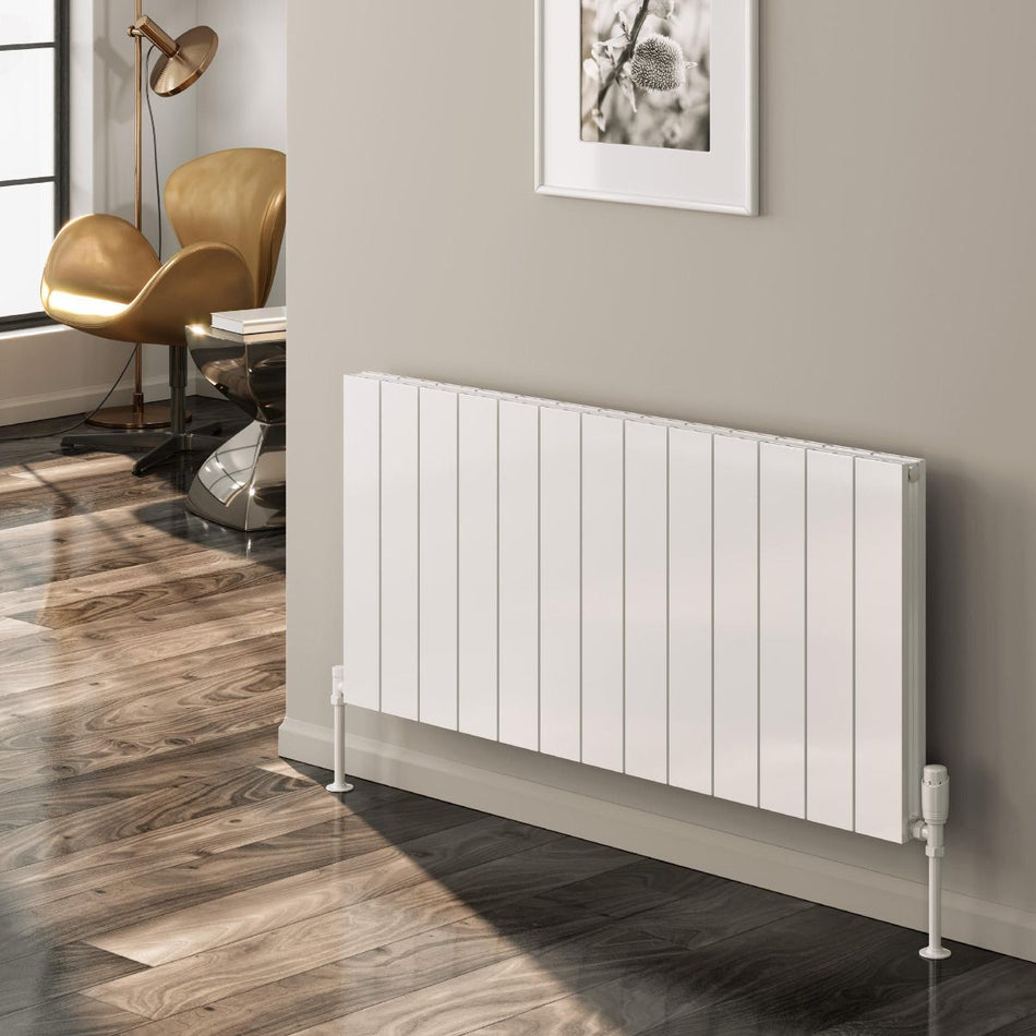 Reina Casina A-CSN060142WS Single White Textured Horizontal Radiator 1420mm x 600mm